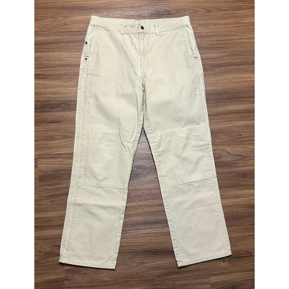Patagonia Organic Cotton All Seasons Double Knee Khaki Men's Work Pants Sz 34